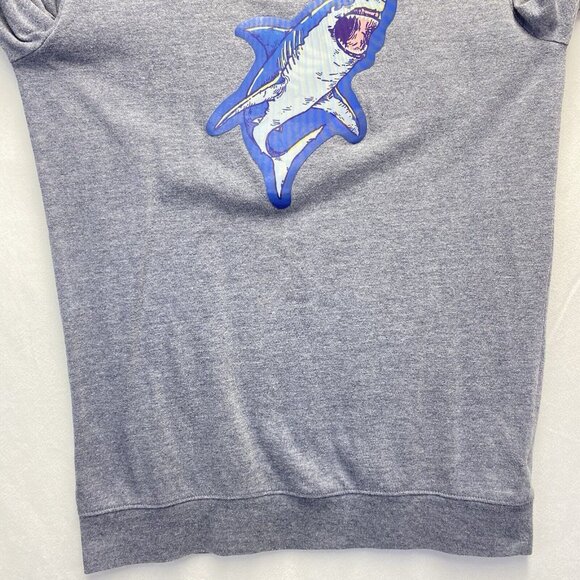 Cat & Jack Round Neck Long Sleeve T-Shirt Shark Graphic Boy's Large 12/14 Gray - Picture 15 of 16